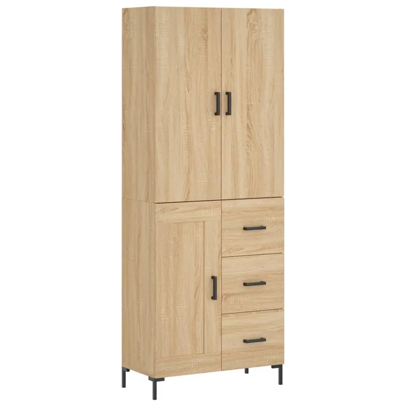 Direktkauf vidaXL Highboard Sonoma-Eiche 69,5x34x180 cm Holzwerkstoff