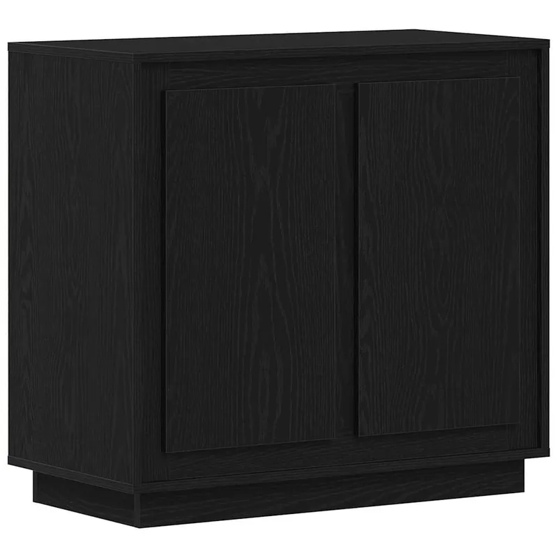 vidaXL Sideboard Schwarz Eichen-Optik 80 x 40 x 75 cm Holzwerkstoff Nur Für Kurze Zeit