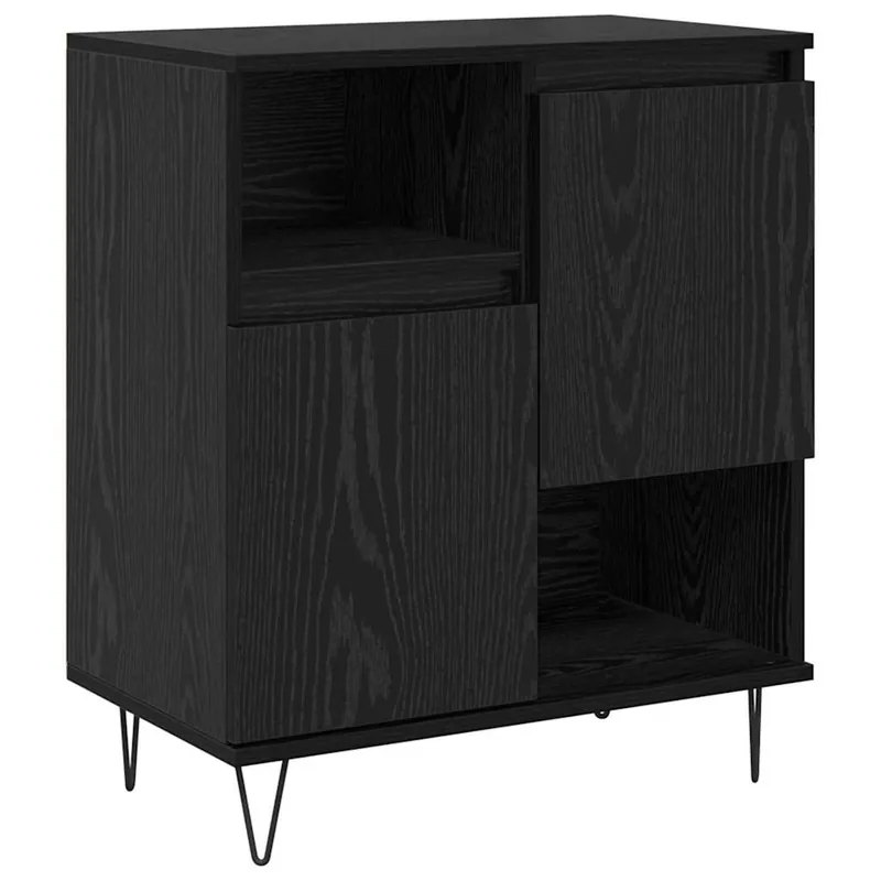 Angebot vidaXL Sideboard Schwarz Eichen-Optik 60 x 35 x 70 cm