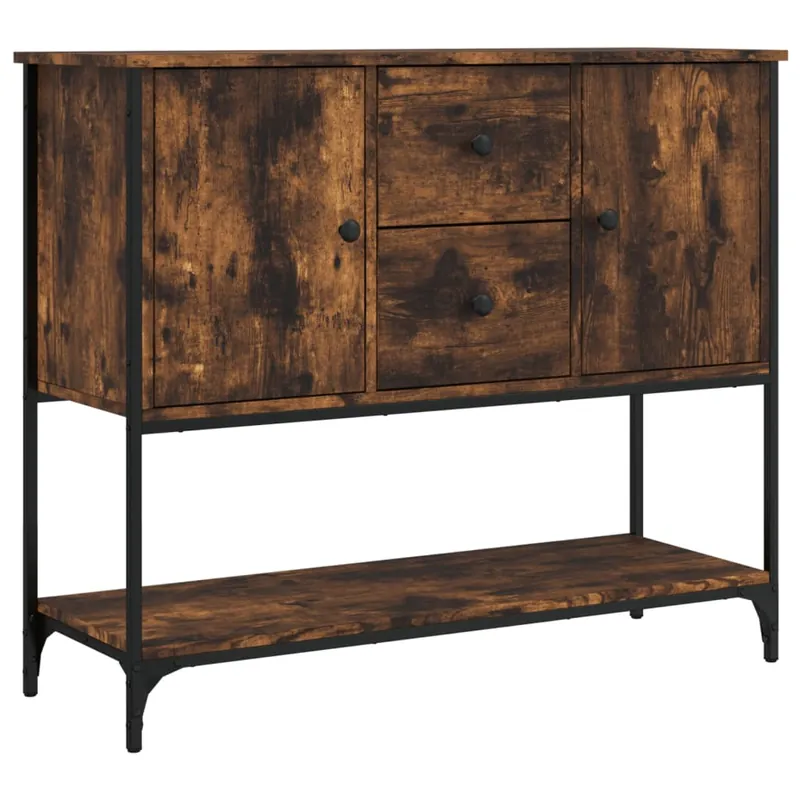 Expressversand vidaXL Sideboard Räuchereiche 100x36x85 cm Holzwerkstoff