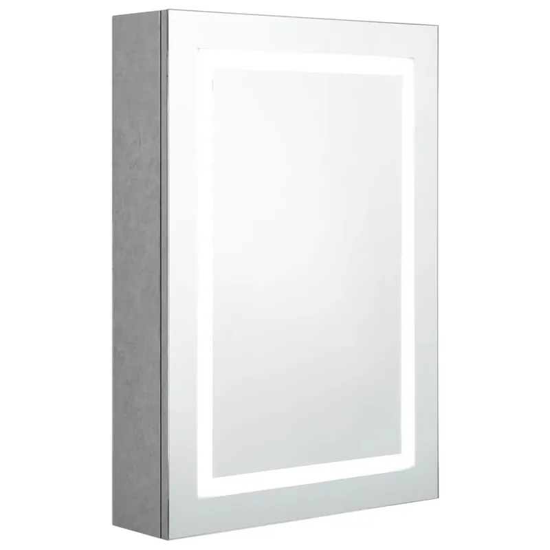 Abverkauf vidaXL LED-Bad-Spiegelschrank Betongrau 50x13x70 cm