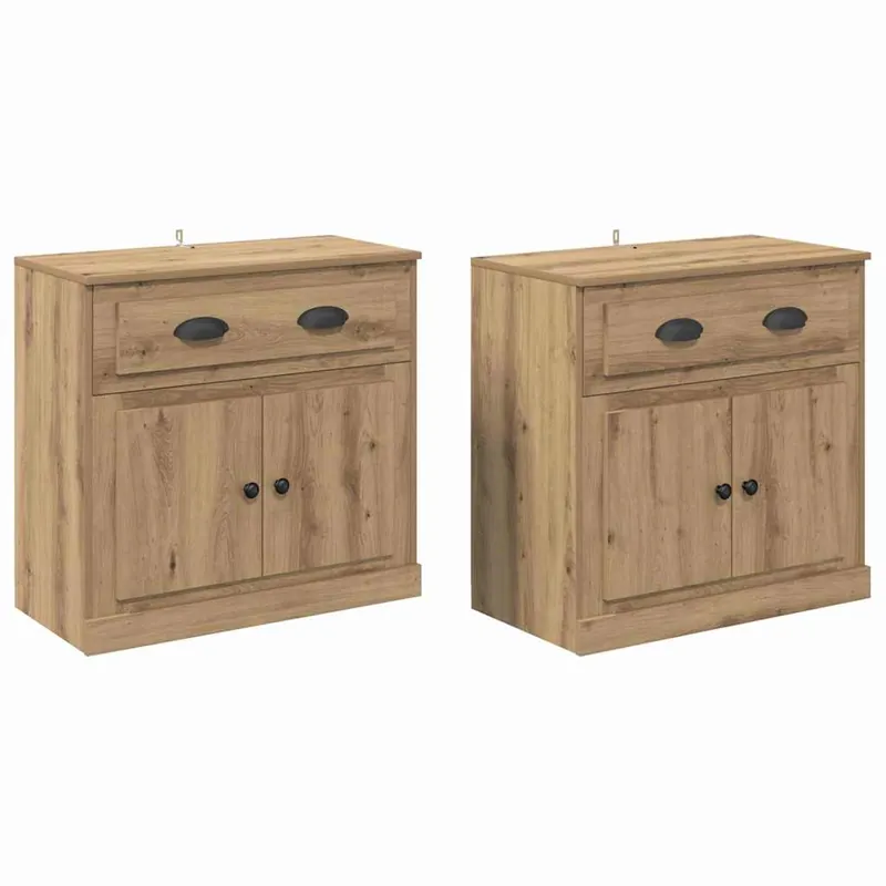 vidaXL Sideboards 2 pcs Artisan-Eiche 70 x 35,5 x 67,5 cm Schnäppchen