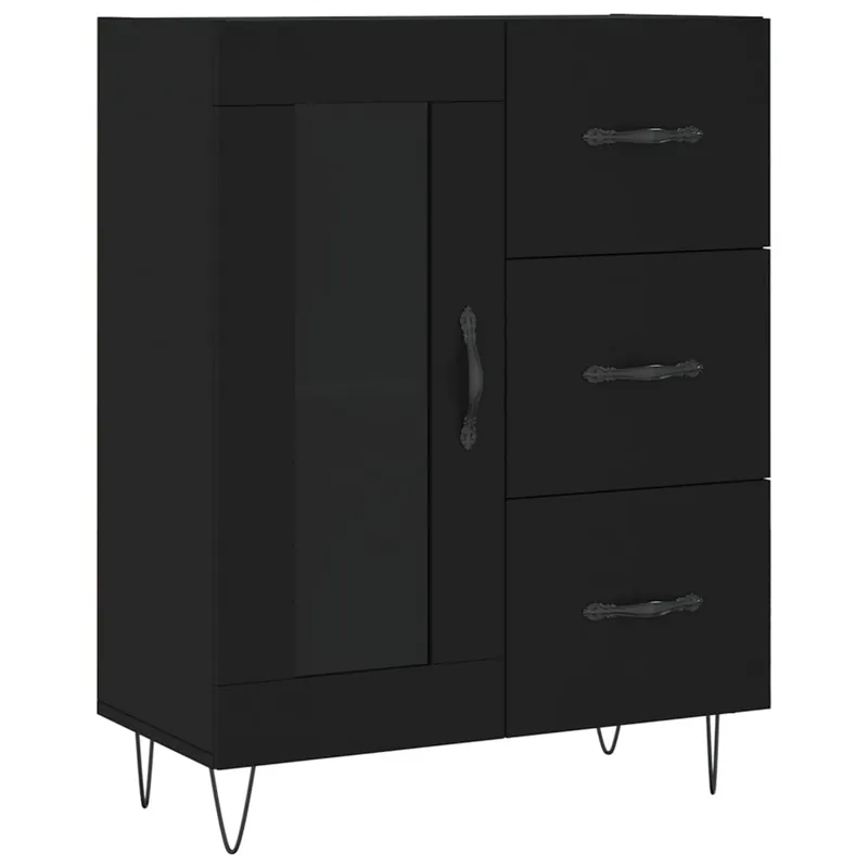 vidaXL Sideboard Schwarz 69,5x34x90 cm Holzwerkstoff Preisreduziert