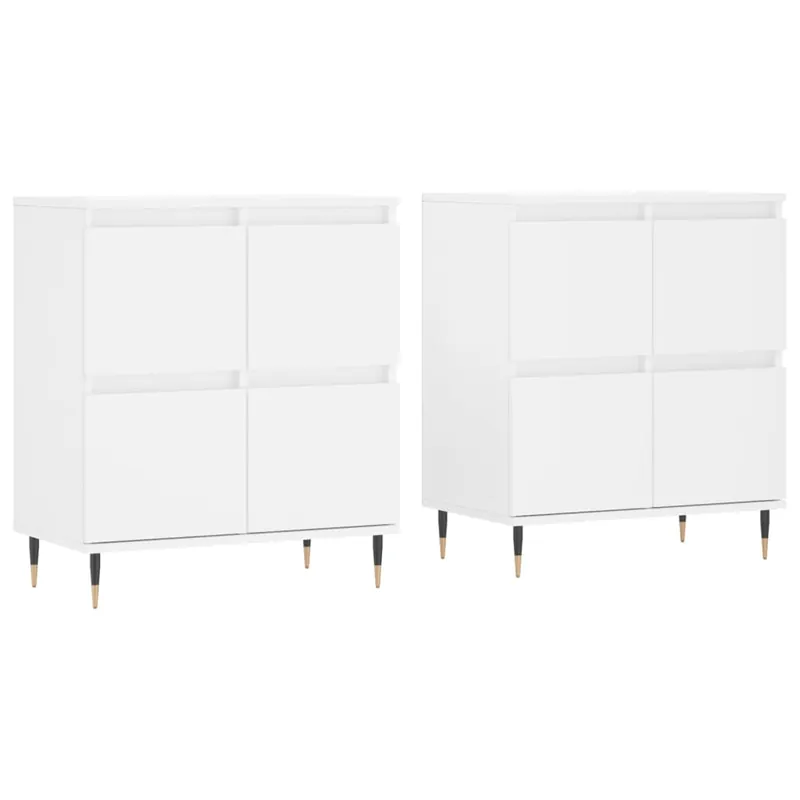 vidaXL Sideboards 2 Stk. Weiß Holzwerkstoff Preis Gesenkt