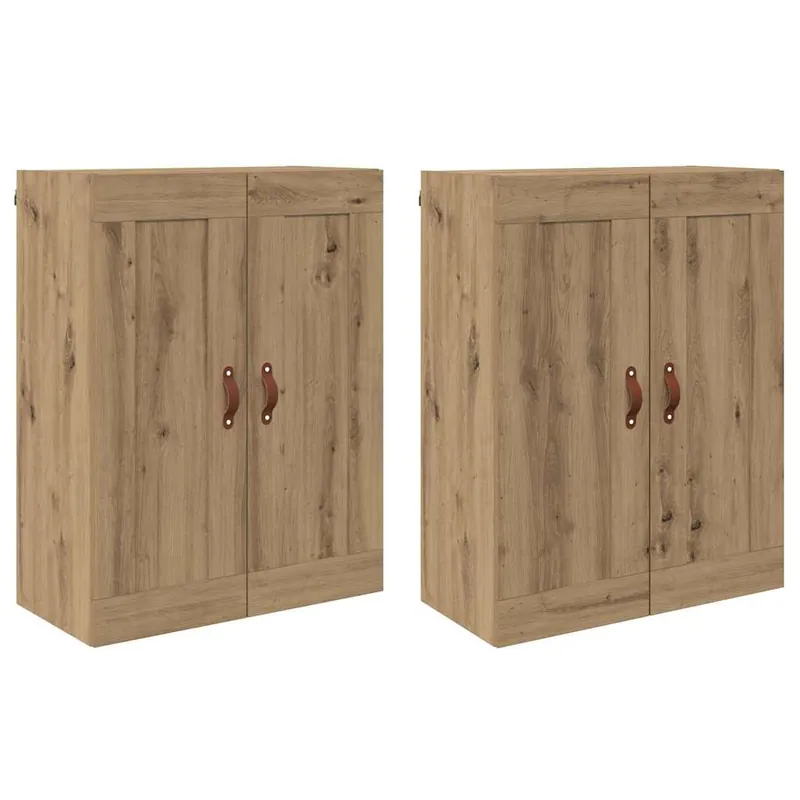 Finale Aktion vidaXL Wandmontierter Schrank 2 pcs Artisan-Eiche 69,5 x 34 x 90 cm