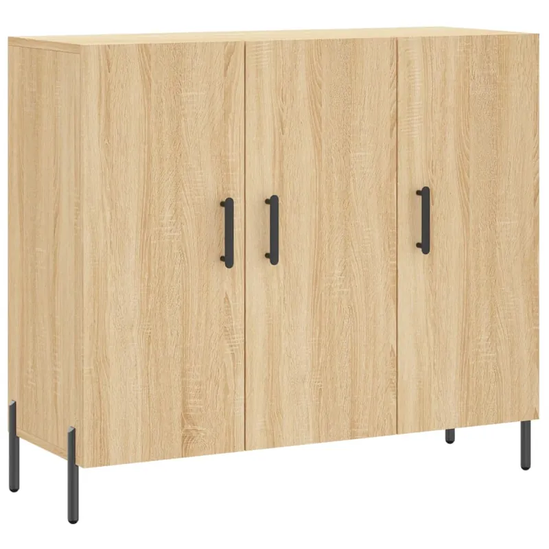 Garantierte Lieferung vidaXL Sideboard Sonoma-Eiche 90x34x80 cm Holzwerkstoff