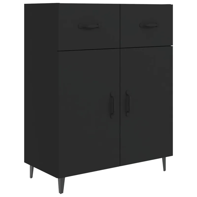 vidaXL Sideboard Schwarz 69,5x34x90 cm Holzwerkstoff Sofort Bestellen