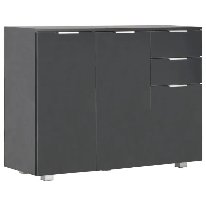 Direkt Vom Hersteller vidaXL Sideboard Hochglanz-Schwarz 107x35x80,5 cm