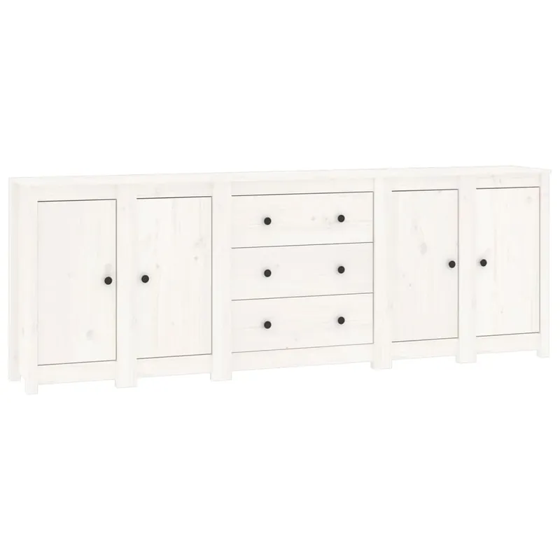 vidaXL Sideboard Weiß 230x35x80 cm Massivholz Kiefer Jetzt Bestellen