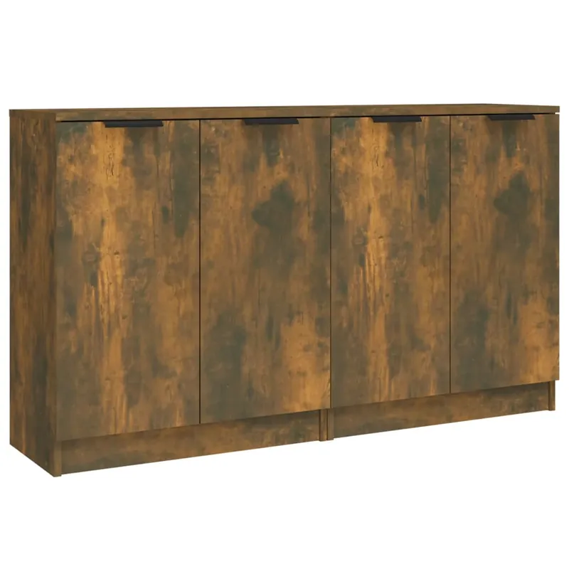vidaXL Sideboards 2 Stk. Räuchereiche 60x30x70 cm Holzwerkstoff Kostenloser Rückversand