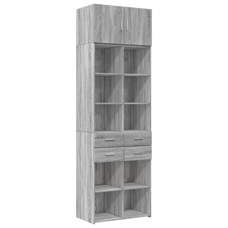 Expressversand vidaXL Hochschrank Grau Sonoma 70x42,5x225 cm Holzwerkstoff