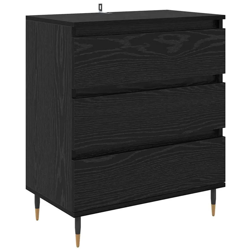vidaXL Sideboard Schwarz Eichen-Optik 60 x 35 x 70 cm Holzwerkstoff Wochenendangebot