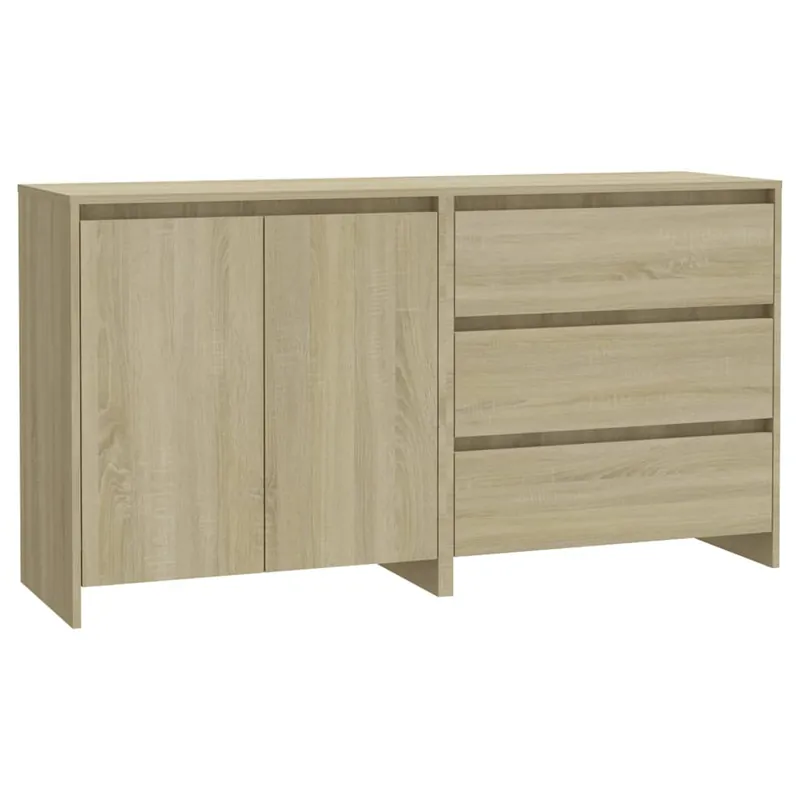 Garantierte Lieferung vidaXL 2-tlg. Sideboard Sonoma-Eiche Holzwerkstoff