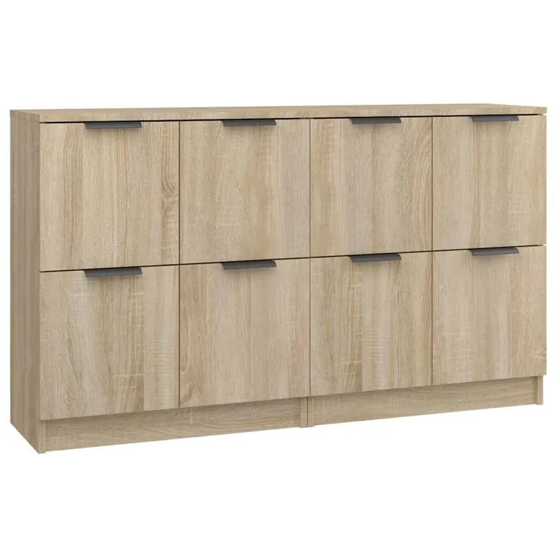 vidaXL Sideboards 2 Stk. Sonoma Eiche 60x30x70 cm Holzwerkstoff Highlight