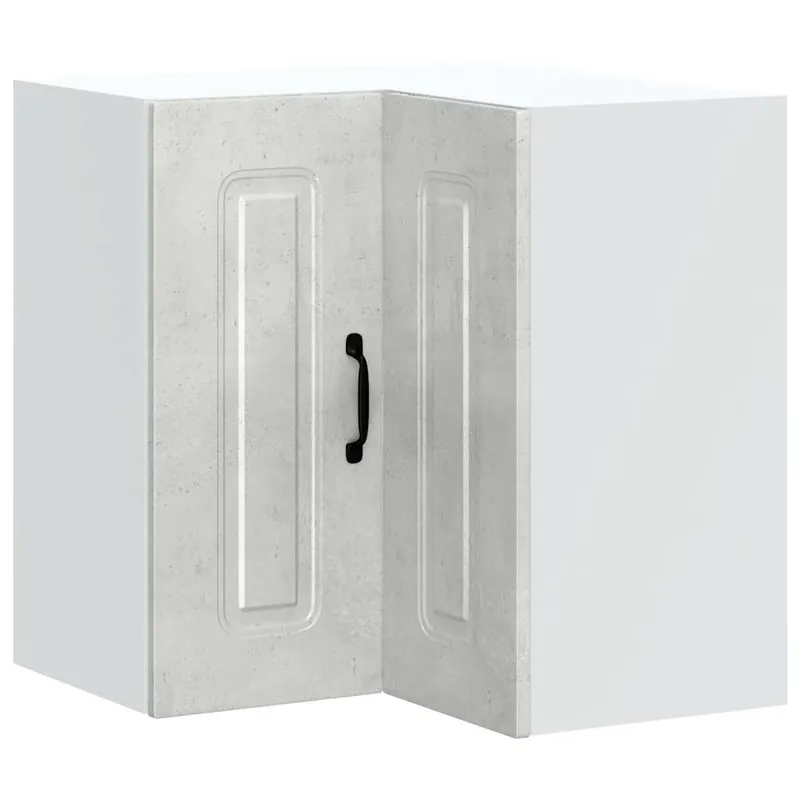 Günstig vidaXL Küchen-Eckhängeschrank Kalmar Betongrau Holzwerkstoff