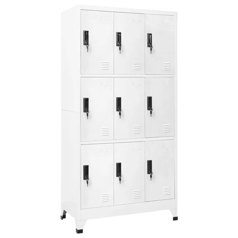 Bestseller vidaXL Schließfachschrank Weiß 90x45x180 cm Stahl