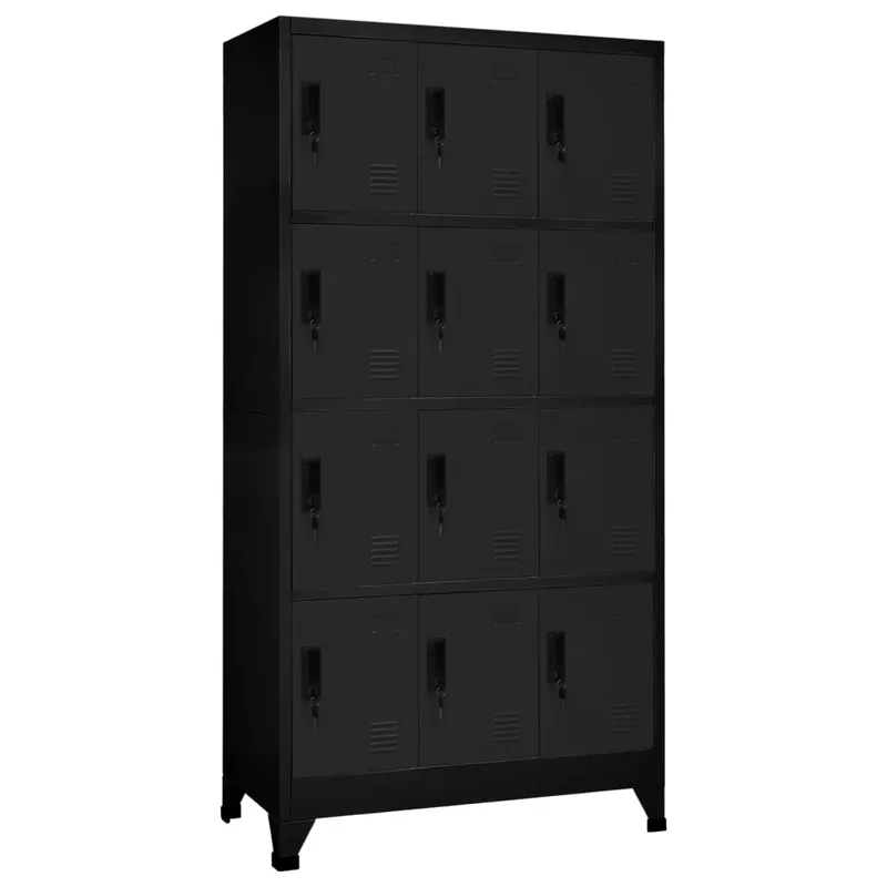 Angebot vidaXL Schließfachschrank Schwarz 90x45x180 cm Stahl