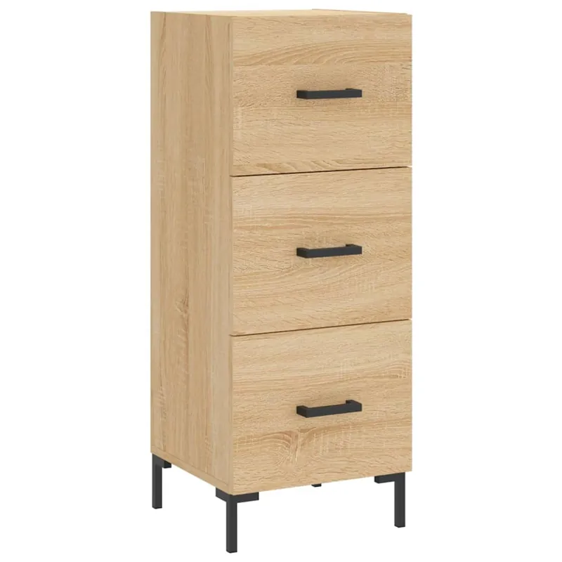 vidaXL Sideboard Sonoma-Eiche 34,5x34x90 cm Holzwerkstoff Heißes Angebot
