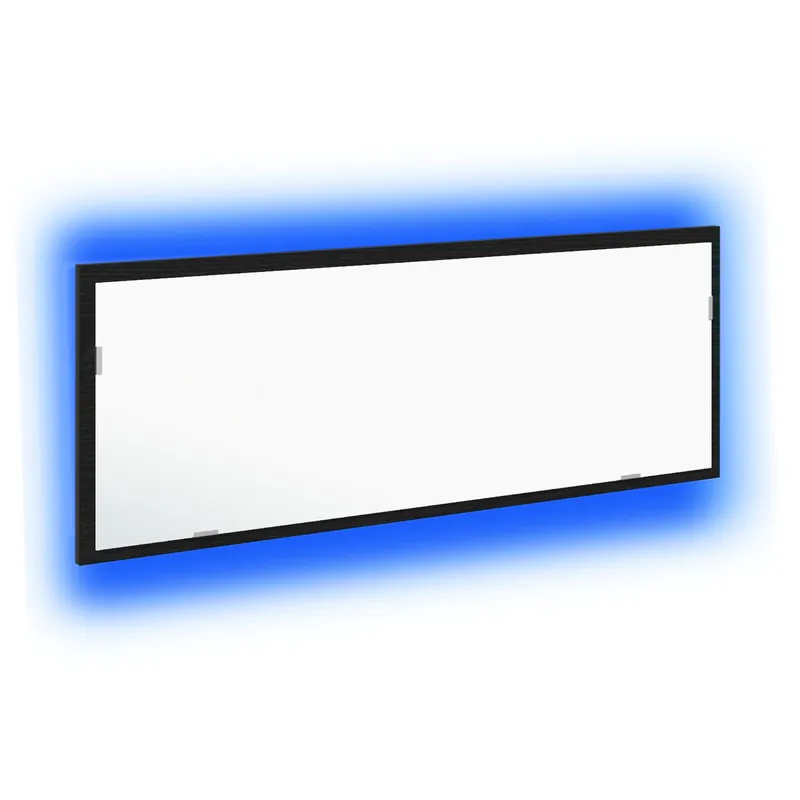 Heißes Angebot vidaXL LED-Badezimmerspiegel Schwarz Eichen-Optik 100 x 8,5 x 37 cm