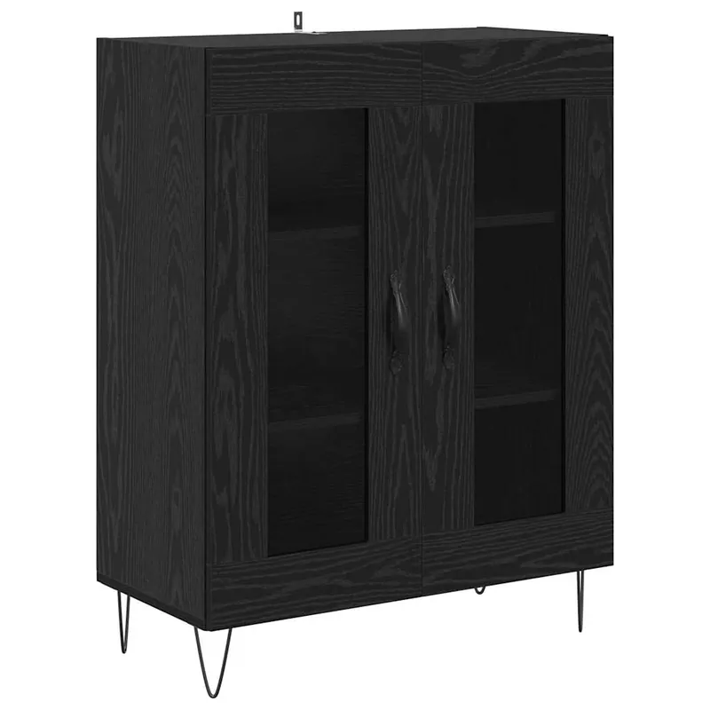 Günstig vidaXL Sideboard Schwarz Eichen-Optik 69,5 x 34 x 90 cm Holzwerkstoff