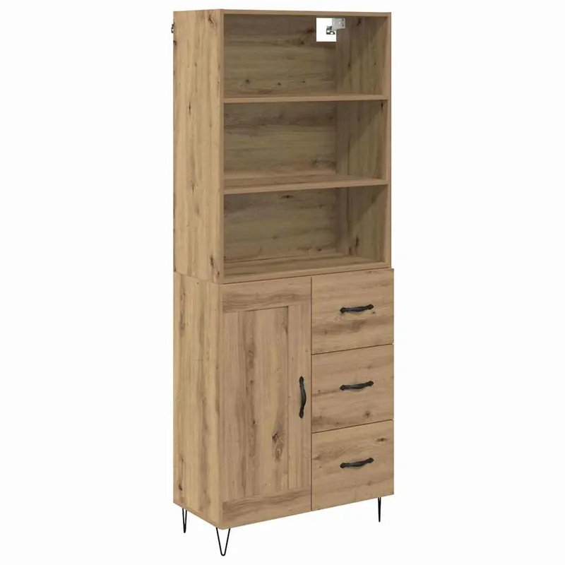 Begrenztes Angebot vidaXL Highboard mit Schubladen 2 pcs Artisan-Eiche Holzwerkstoff