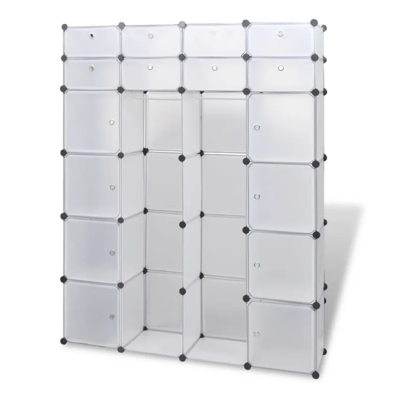 Direkt Vom Hersteller vidaXL Modularer Schrank mit 18 Fächern Weiß 37x146x180,5 cm