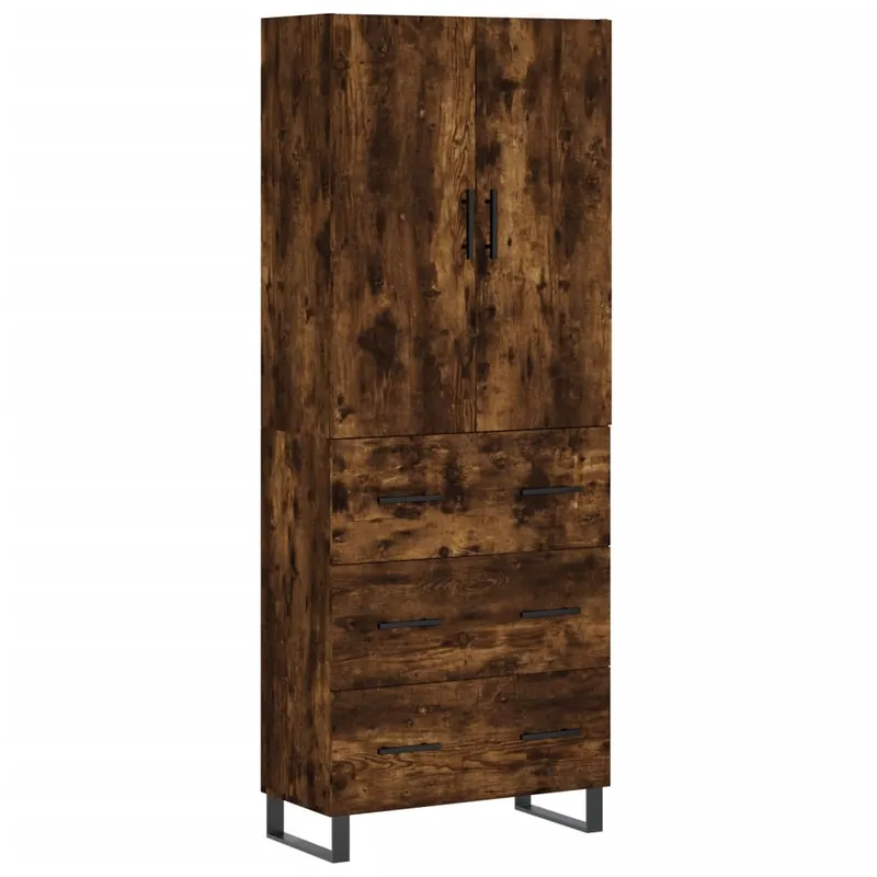 Angebot vidaXL Highboard Räuchereiche 69,5x34x180 cm Holzwerkstoff