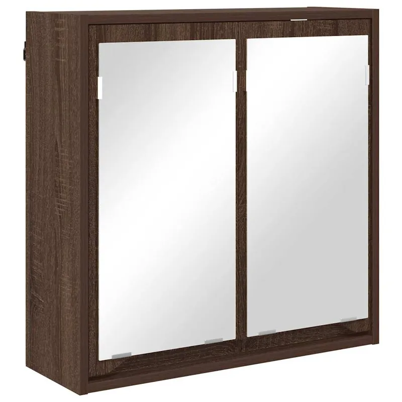 Heißes Angebot vidaXL Badezimmerspiegelschrank Braun Eichen-Optik 60 x 20 x 60 cm