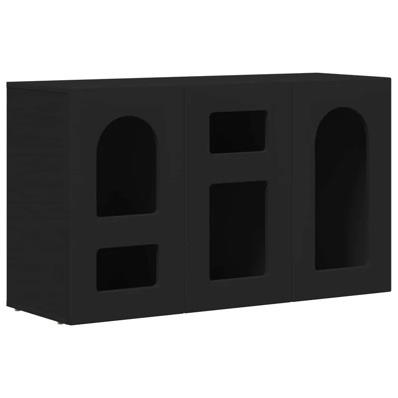 vidaXL Sideboard Schwarz 100 x 35 x 59 cm Holzwerkstoff Markenprodukt
