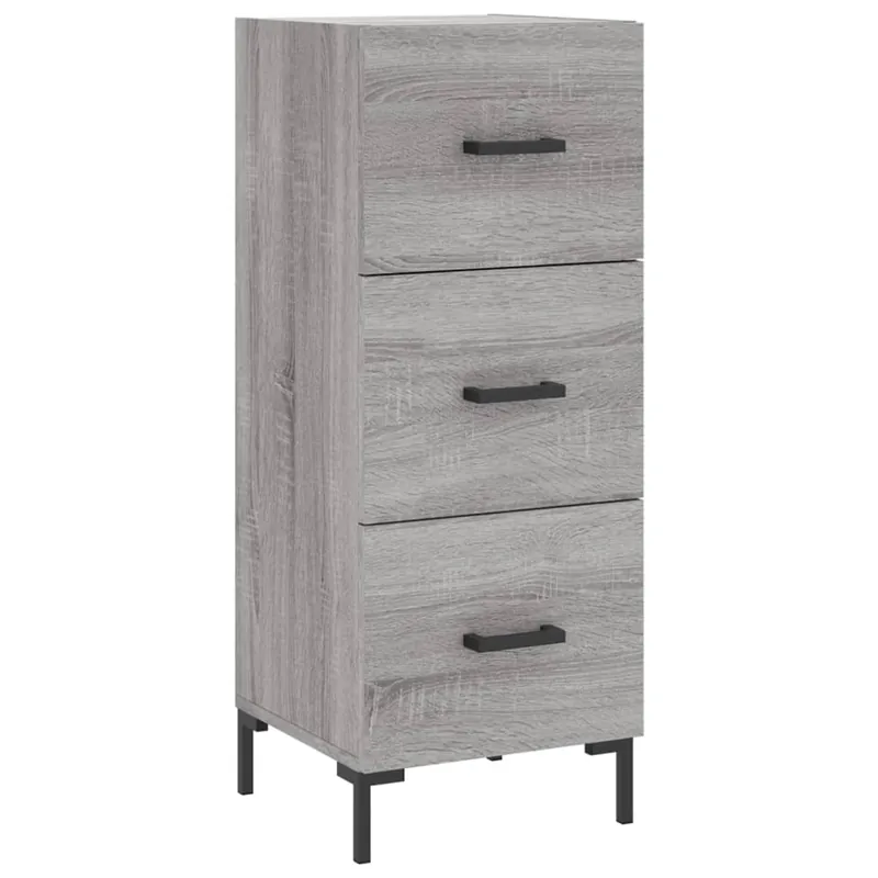 Billig vidaXL Sideboard Grau Sonoma 34,5x34x90 cm Holzwerkstoff