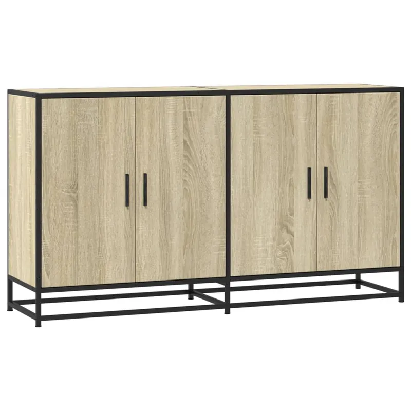 Wochenendangebot vidaXL Sideboard Sonoma-Eiche 134x35x76 cm Holzwerkstoff