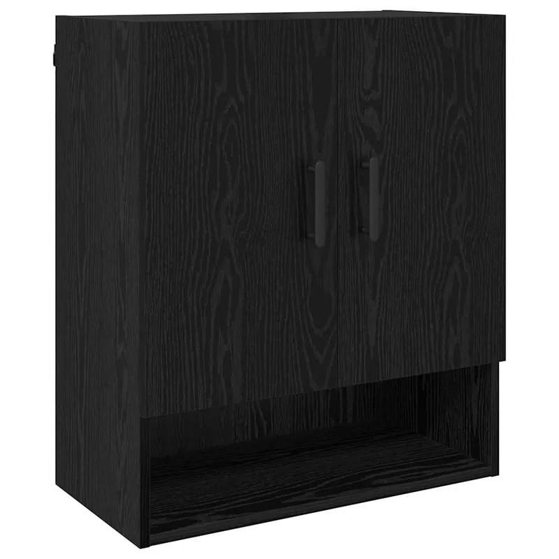 vidaXL Wandschrank Schwarz Eichen-Optik 60 x 31 x 70 cm Holzwerkstoff Neue Kollektion