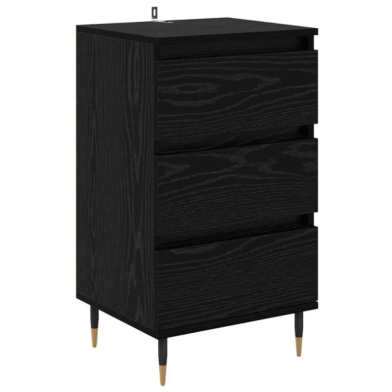 vidaXL Sideboard Schwarz Eichen-Optik 35 x 40 x 70 cm Holzwerkstoff Kracherpreis