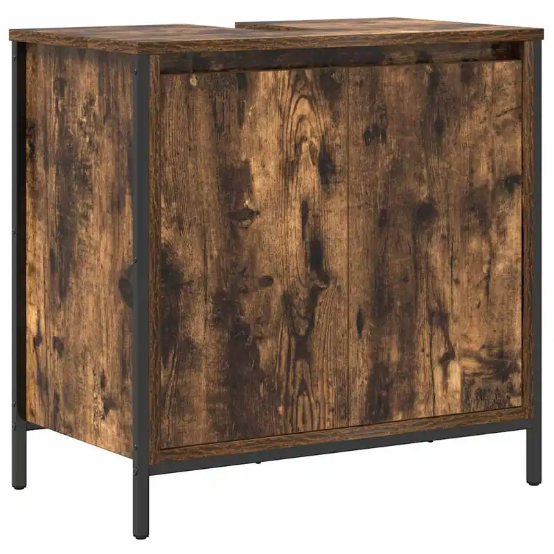 Ausverkauf vidaXL Waschbeckenunterschrank Räuchereiche 60x34,5x60 cm