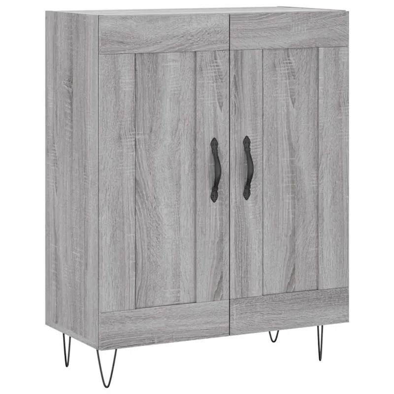 Billig vidaXL Sideboard Grau Sonoma 69,5x34x90 cm Holzwerkstoff