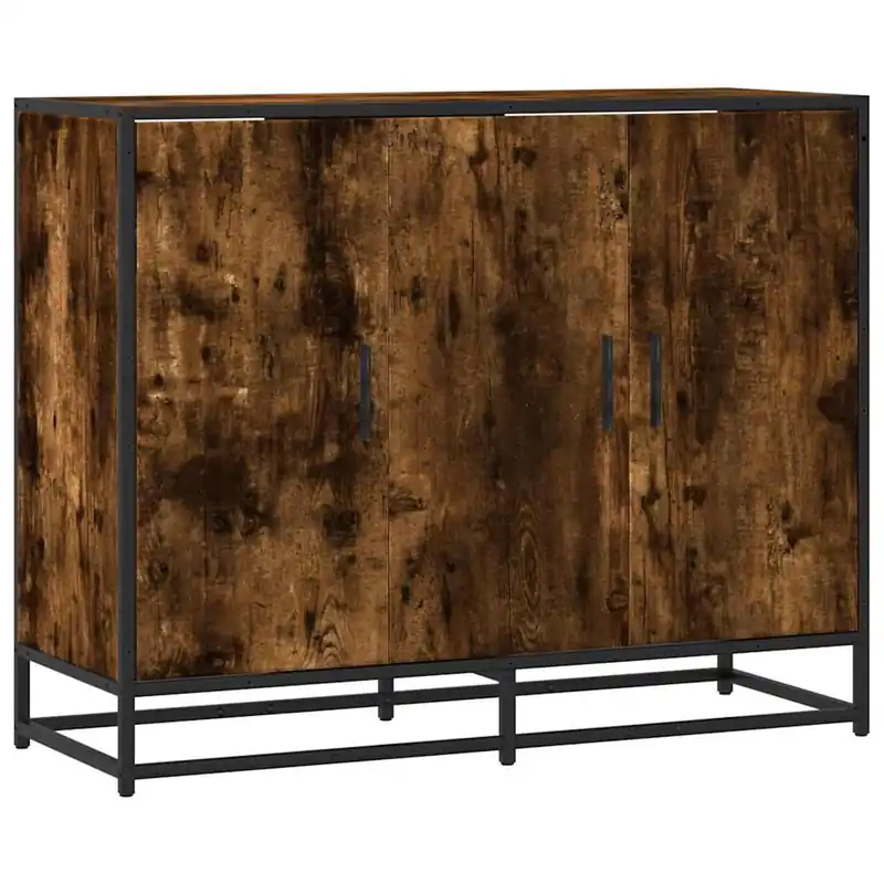 vidaXL Sideboard Räuchereiche 94x35x76 cm Holzwerkstoff Direktkauf