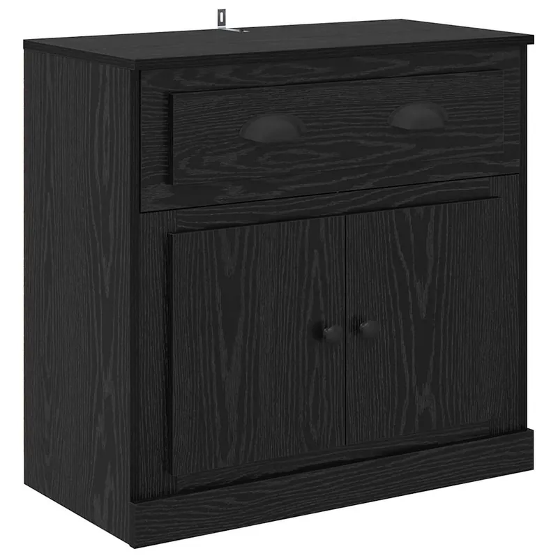 Direkt Vom Hersteller vidaXL Highboard Schwarz Eichen-Optik 70 x 35,5 x 67,5 cm