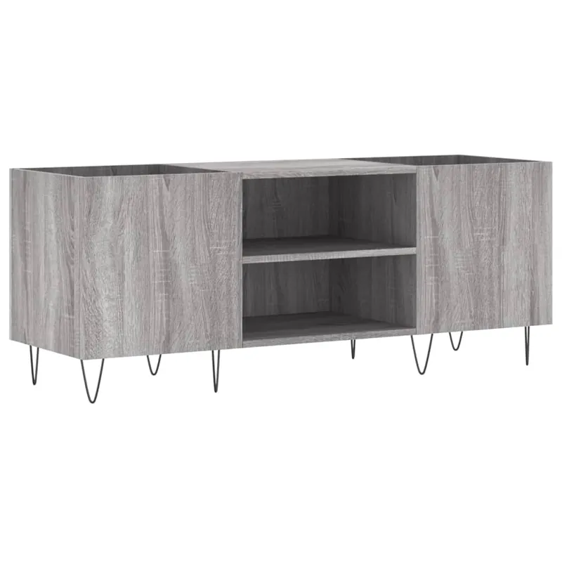 Geprüft vidaXL Plattenschrank Grau Sonoma 121x38x48 cm Holzwerkstoff