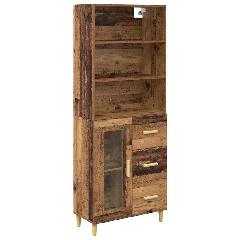 Direktkauf vidaXL Highboard Altholz 69,5 x 34 x 180 cm Holzwerkstoff