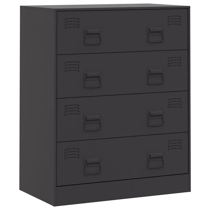 vidaXL Sideboard Schwarz 67x39x83 cm Stahl Preiswert