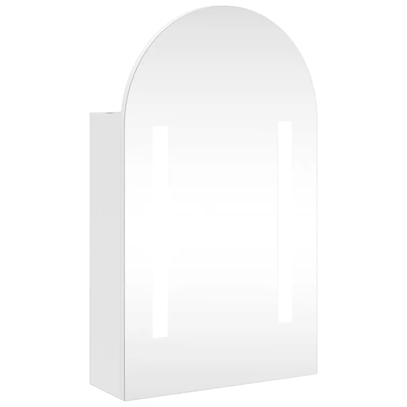 vidaXL Spiegelschrank mit LED-Beleuchtung Gewölbt Weiß 42x13x70 cm Sonderangebot