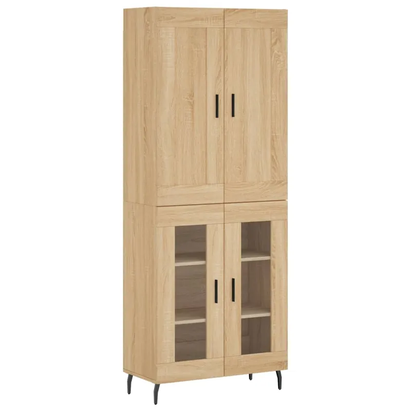 Billig vidaXL Highboard Sonoma-Eiche 69,5x34x180 cm Holzwerkstoff