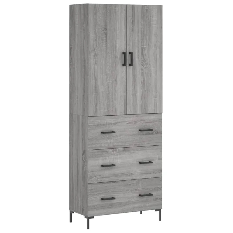 Jetzt Bestellen vidaXL Highboard Grau Sonoma 69,5x34x180 cm Holzwerkstoff