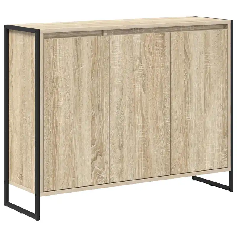 Günstig vidaXL Seitenschrank Sonoma 96,5 x 30 x 75 cm Holzwerkstoff