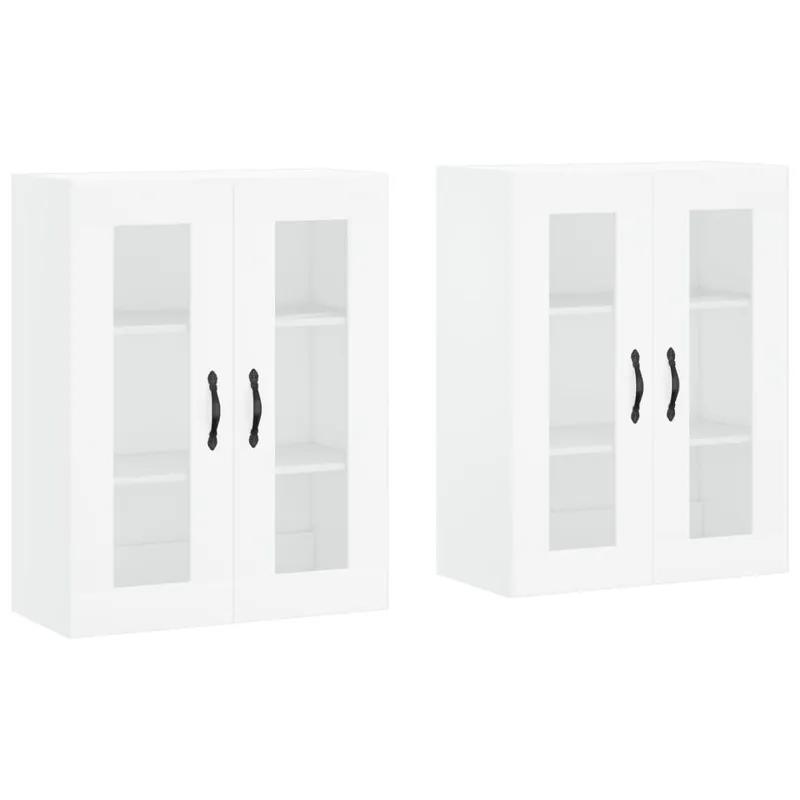 vidaXL Wandschränke 2 Stk. Weiß Holzwerkstoff Neue Ware
