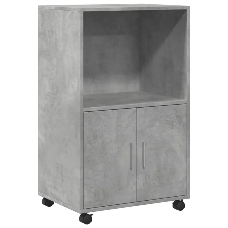 Garantierte Lieferung vidaXL Rollschrank Betongrau 55x40x91 cm Holzwerkstoff