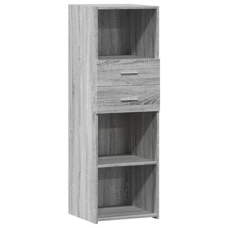 Geprüft vidaXL Highboard Grau Sonoma 40x42,5x124 cm Holzwerkstoff