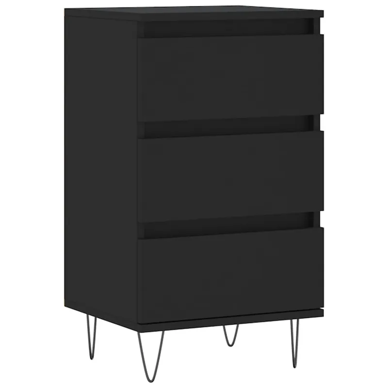vidaXL Sideboard Schwarz 40x35x70 cm Holzwerkstoff Kostenloser Versand