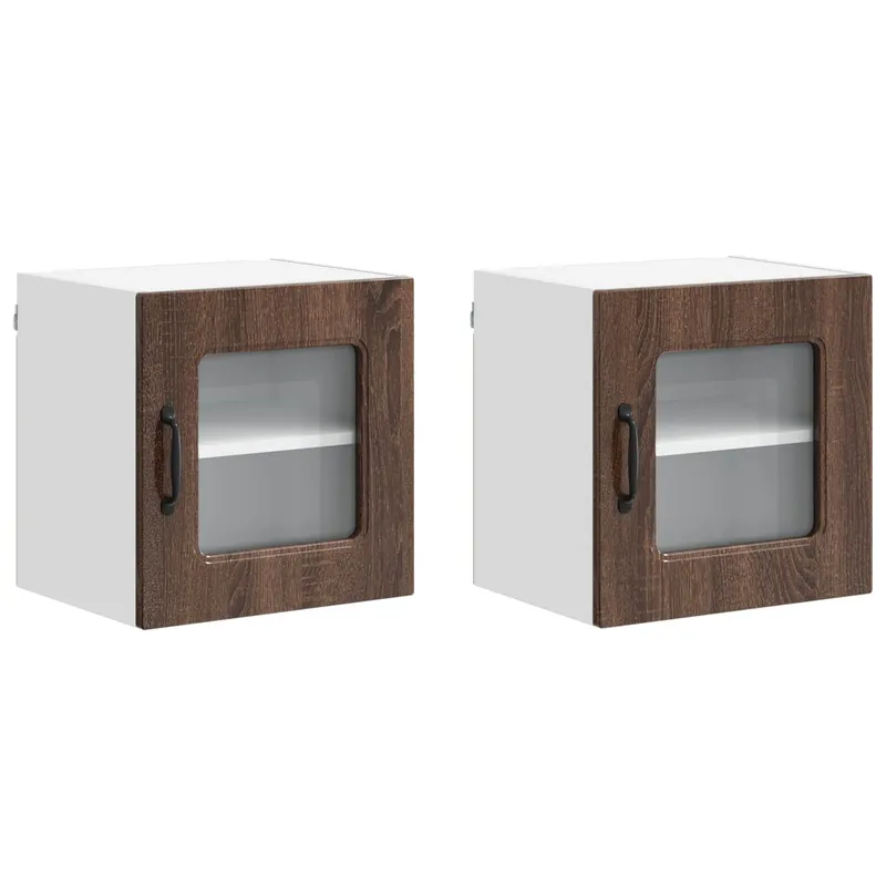 Günstig vidaXL Küchenschrank Kalmar 2 pcs Braun Eichen-Optik 40 x 31 x 40 cm