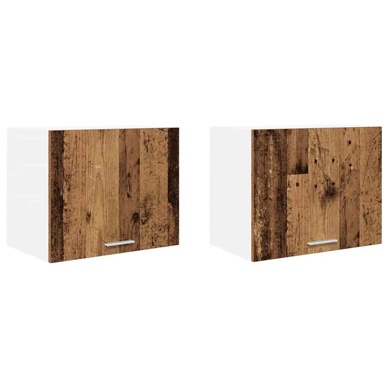 Direktkauf vidaXL Hängeschrank mit Tür 2 pcs Altes Holz und Weiß 50 x 31 x 40 cm